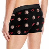 Custom Face I Love You To The Moon And Back Men's Print Boxer Briefs Design Your Own Custom Underwear