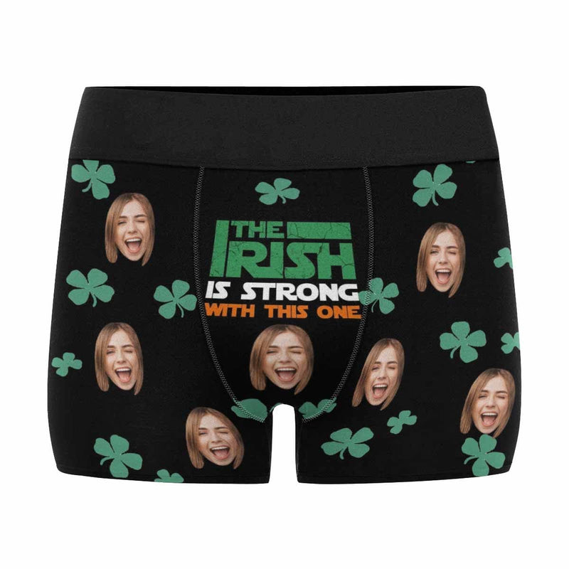 Custom Face Irish Men's Boxer Briefs Design Your Own Custom Underwear Add Your Own Image