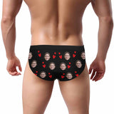 Custom Face It's Mine Men's Mid Rise Briefs Put Your Face on Personalized Underwear Unique Valentine's Day Gift