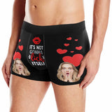 Custom Face It's Not Gonna Lick Itself Men's Boxer Briefs Put Your Face on Underwear with Custom Image