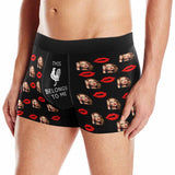 Custom Face Lip Cock Men's Boxer Briefs Print Your Own Personalized Photo Boxers Underwear For Valentine's Day Gift