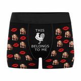 Custom Face Lip Cock Men's Boxer Briefs Print Your Own Personalized Photo Boxers Underwear For Valentine's Day Gift