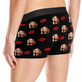 Custom Face Lip Cock Men's Boxer Briefs Print Your Own Personalized Photo Boxers Underwear For Valentine's Day Gift