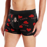 Custom Face Love Pocket Men's Boxer Briefs Put Your Face on Underwear with Custom Image