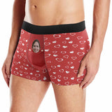 Custom Face Love Pocket Men's Boxer Briefs Put Your Face on Underwear with Custom Image