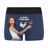 Custom Face Love This Men's Print Boxer Briefs Print Your Own Personalized Underwear For Valentine's Day Gift