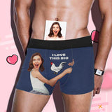 Custom Face Love This Men's Underwear Personalized Boxer Briefs Gift