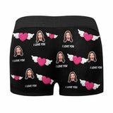 Custom Face Love You Men's Boxer Brief Print Your Own Personalized Underwear For Valentine's Day Gift