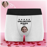 Custom Face Men's Boxer Briefs Printed Funny Undies Photo Unlimited Rides Design Your Own Boxer Underwear For Valentine's Day Gift