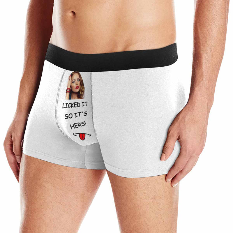 Custom Face Men's Undies All-Over Print Boxer Briefs Lick Design Your Own Custom Underwear For Valentine's Day Gift