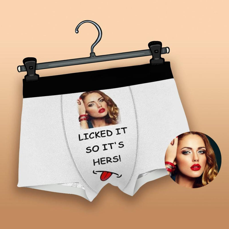 Custom Face Lick Men's Underwear Personalized Boxer Design Gift