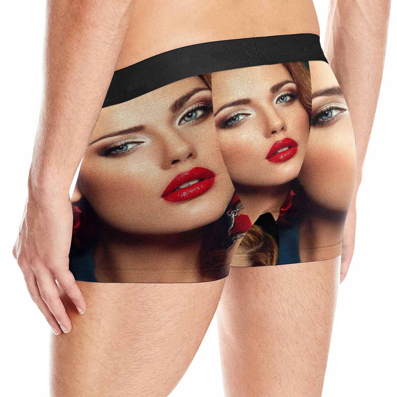 Custom Face Men's Undies Look at You Men's Boxer Briefs Design Your Own Custom Underwear For Valentine's Day Gift