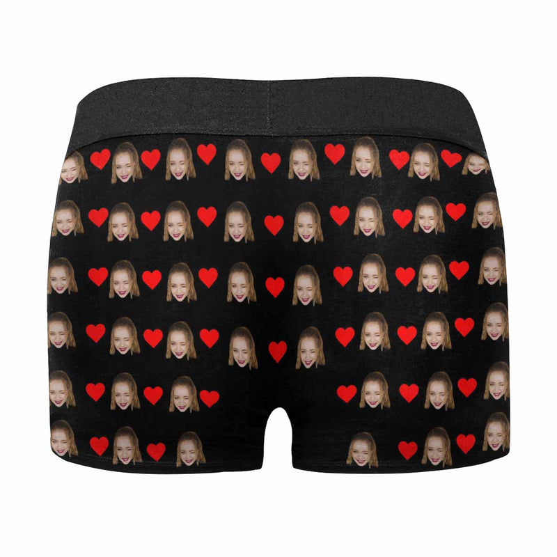 Custom Face My Ass Men's Print Boxer Briefs Put Your Face on Underwear with Custom Image