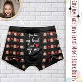 Custom Face My Ass Men's Underwear Personalized Boxer Briefs Gift