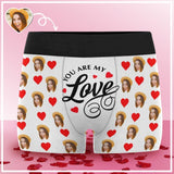 Custom Face My Love Men's Underwear Personalized Boxer Briefs Gift