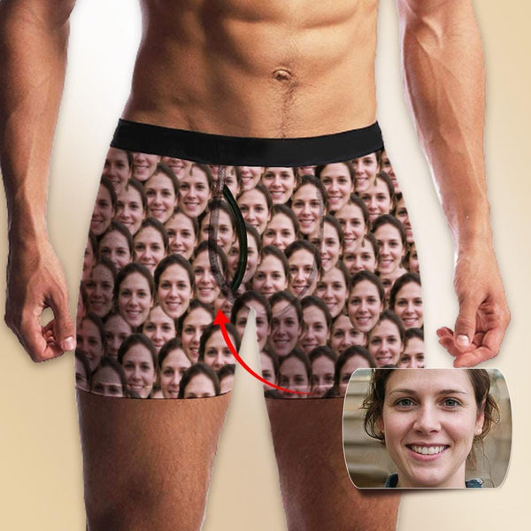 Custom Face My Lover Men's Pocket Boxer Briefs Personalized Underwear