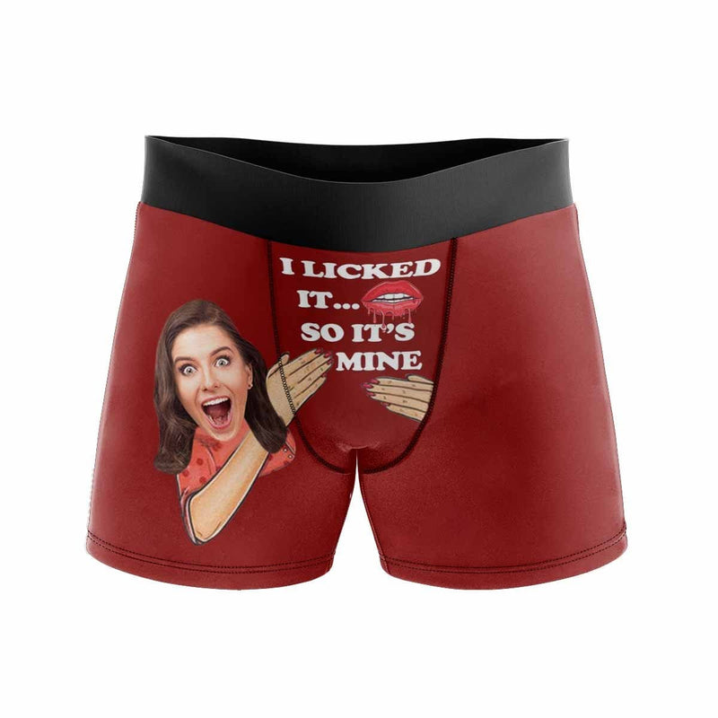 Custom Face My Sweet Heart Men's Boxer Briefs Put Your Face on Underwear with Custom Image