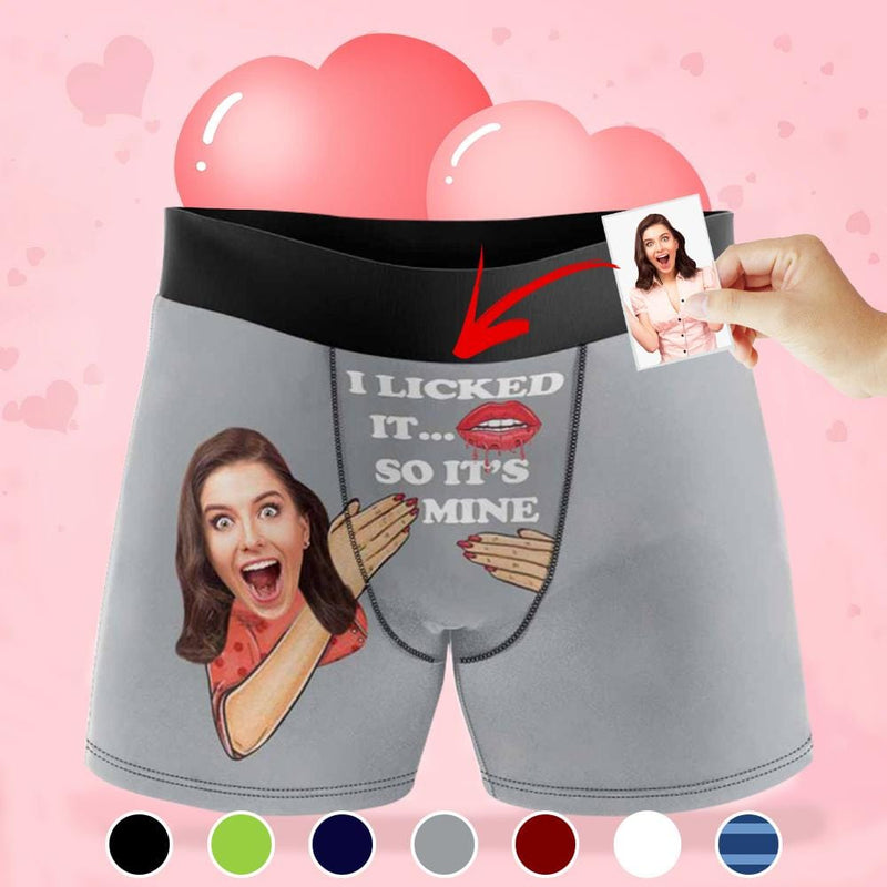 Custom Face My Sweet Heart Men's Underwear Personalized Boxer Briefs