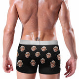 Custom Face&Name Black Sexy Charming Underwear Personalized Men's Elephant Pouch Boxer Briefs for Boyfriend Husband