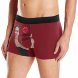 Custom Face&Name Boxer Underwear Red Lip Property Of Personalized Men's All-Over Print Boxer Briefs For Valentine's Day Gift