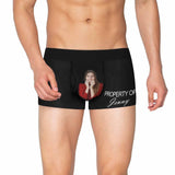 Custom Face&Name Men's Undies Property Of Men's Pocket Boxer Briefs Print Your Own Personalized Underwear for Him