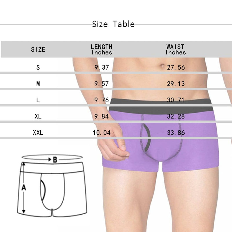 Custom Face&Name Men's Undies Property Of Men's Pocket Boxer Briefs Print Your Own Personalized Underwear for Him