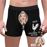 Custom Face&Name Belong Men's Underwear Personalized Boxer Briefs