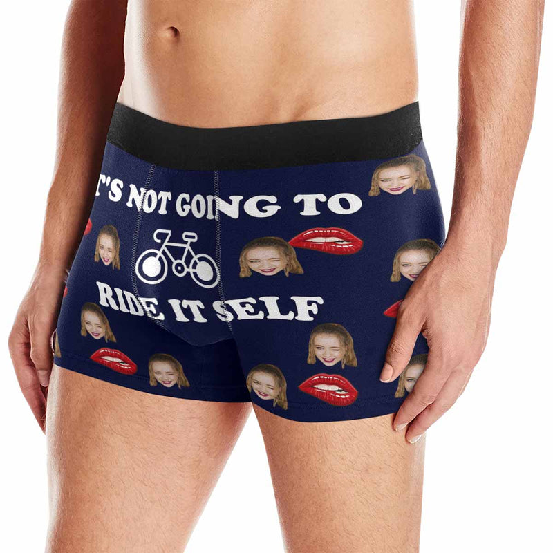 Custom Face Ride Men's All-Over Print Boxer Briefs Print Your Own Personalized Underwear For Valentine's Day Gift