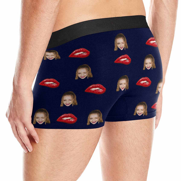 Custom Face Ride Men's All-Over Print Boxer Briefs Print Your Own Personalized Underwear For Valentine's Day Gift