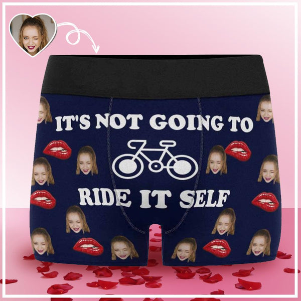 Custom Face Ride Men's Underwear Personalized Boxer Briefs Gift