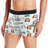 Custom Face Shake Men's Print Boxer Briefs Personalized Photo Underwear for Him Custom Face Boxer