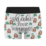 Custom Face Shake Men's Print Boxer Briefs Personalized Photo Underwear for Him Custom Face Boxer