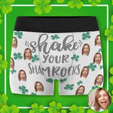 Custom Face Shake Mens Print Boxer Briefs Personalized Photo Underwear