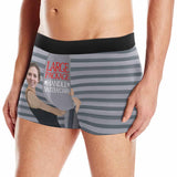 Custom Face Stripe Large Package Men's Print Boxer Briefs Design Your Own Custom Underwear