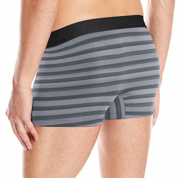 Custom Face Stripe Large Package Men's Print Boxer Briefs Design Your Own Custom Underwear