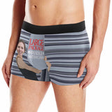 Custom Face Stripe Large Package Men's Print Boxer Briefs Design Your Own Custom Underwear