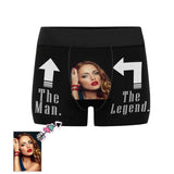 Custom Face The Legend Men's Boxer Briefs Print Your Own Personalized Photo Underwear For Valentine's Day Gift