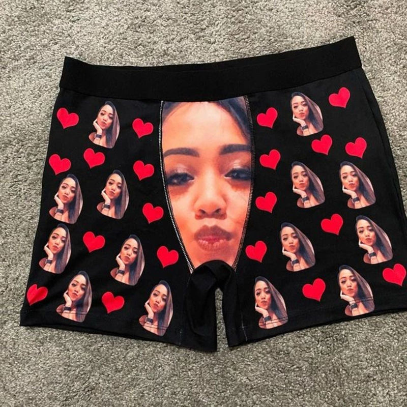 Custom Face Wife Men's Boxer Brief Made for You Custom Underwear Unique Valentine's Day Gift