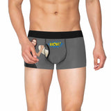 Custom Face Wow Banana Men's Pocket Boxer Briefs Personalized Funny Underwear with Photo Gift for Men