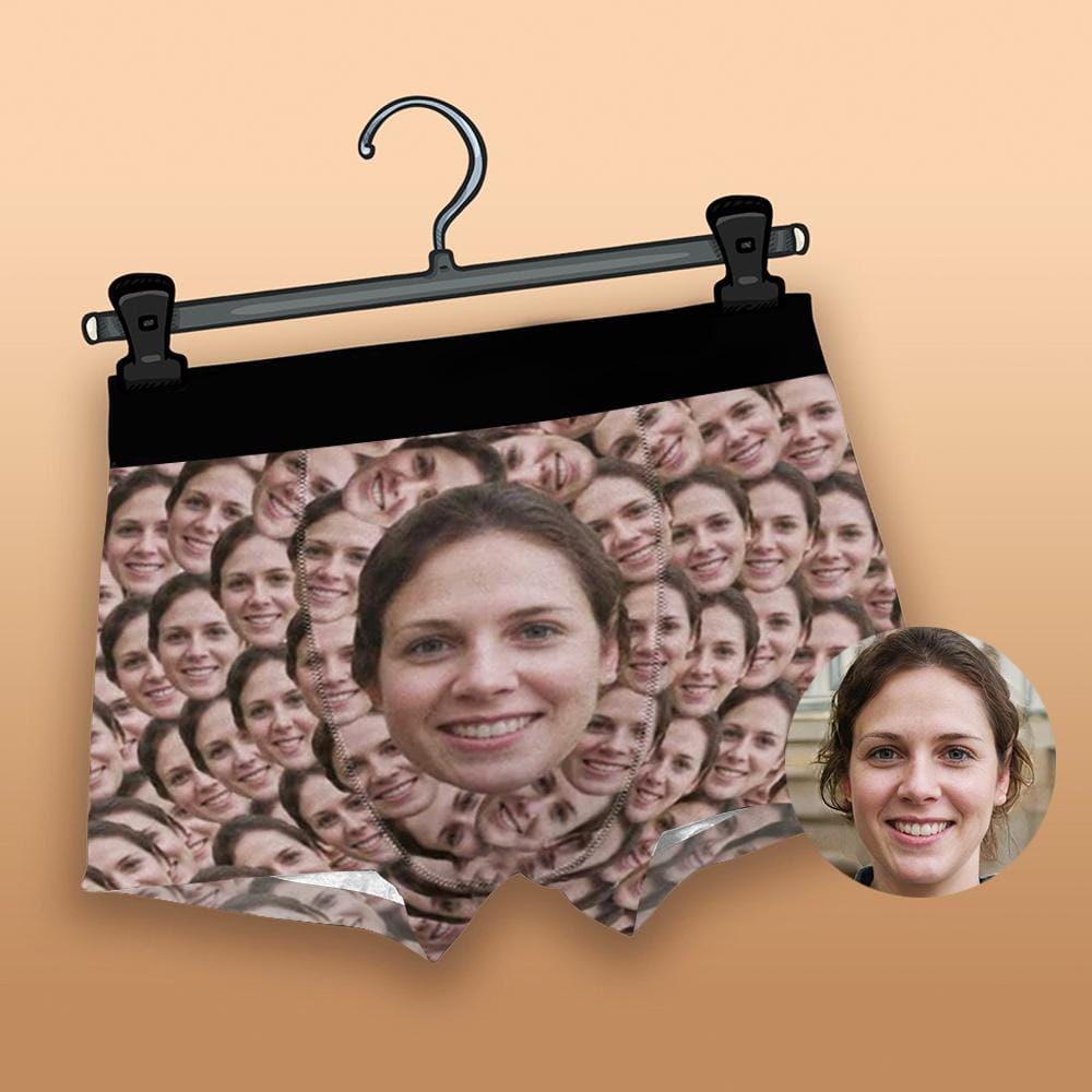 Custom Girlfriend Face Boxers Underwear Personalized Smash Men&