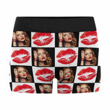 Custom Girlfriend Face Grids Lips Men's Boxer Briefs Made for You Custom Underwear Unique Valentine's Day Gift