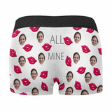 Custom Girlfriend Face Red Lip Men's All-Over Print Boxer Briefs Put Your Face on Underwear with Custom Image