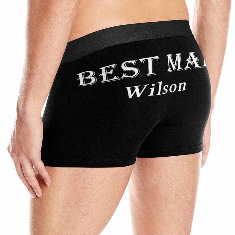 Custom Name Groomsmen Boxers Underwear Personalized Men's All-Over Print Boxer Briefs Create Wedding Underwear Funny Wedding Gifts For Groomsmen