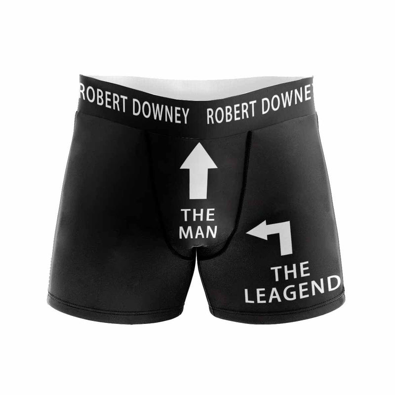 Custom Name Men's Boxer Briefs with Custom Waistband