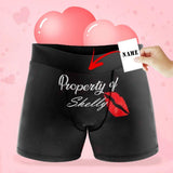 Custom Name You Are My Property Men's Undies Personalized Boxer Briefs