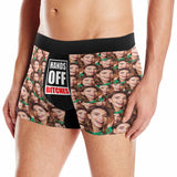 Custom Photo Hands Off Bitches Men's Boxer Brief Made for You Custom Underwear Unique Gift