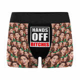 Custom Photo Hands Off Bitches Men's Boxer Brief Made for You Custom Underwear Unique Gift