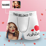 Custom Photo&Name Belong To Me Men's Undies Personalized Boxer Briefs