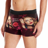 Custom Photo&Name Kiss Men's Boxer Briefs Personalized Face Underwear Unique Valentine's Day Gift