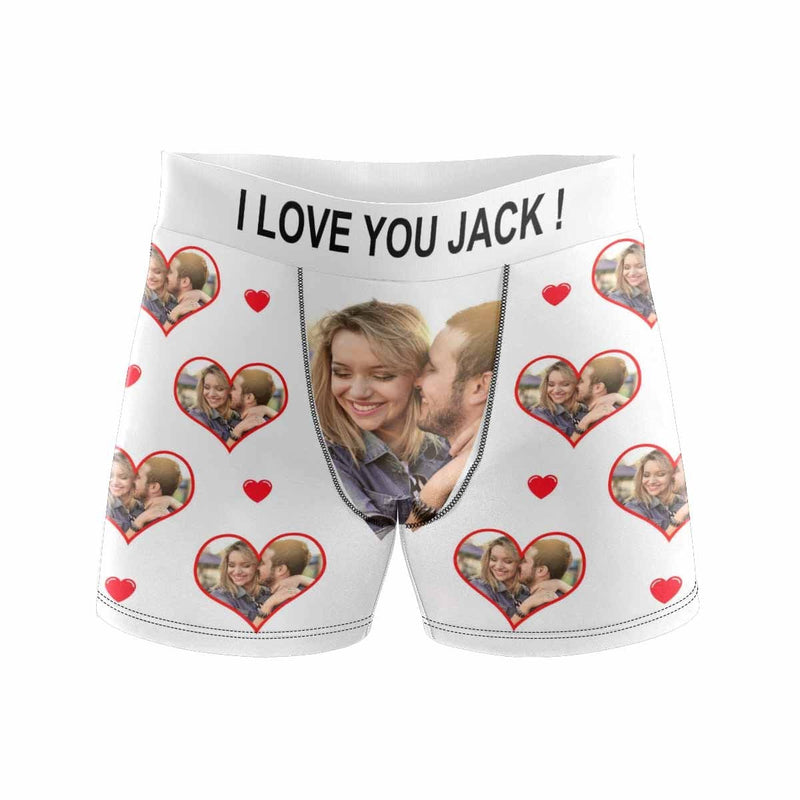 Custom Photo&Name My Lover Men's Boxer Brief Made for You Custom Underwear Unique Design Valentine's Day Gift